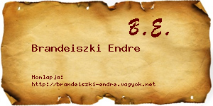Brandeiszki Endre névjegykártya